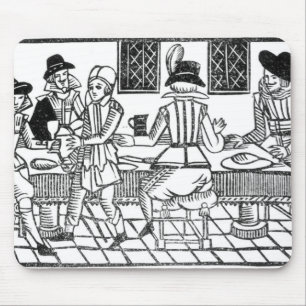 Een Supper Party, een 'Boek van Roxburghe Ballads' Muismat