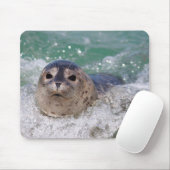 Een surfen op een baby-zeehond muismat (Met muis)