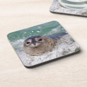 Een surfen op een baby-zeehond onderzetter (Linkerzijde)