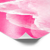 Een surfer op een roze strand in Indonesië Foto Afdruk (Hoek)