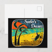 Een surferdroom briefkaart (Voorkant / Achterkant)