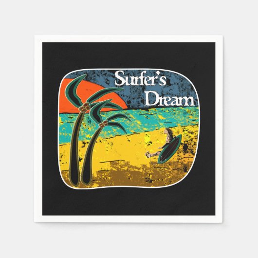 Een surferdroom servet (Voorkant)