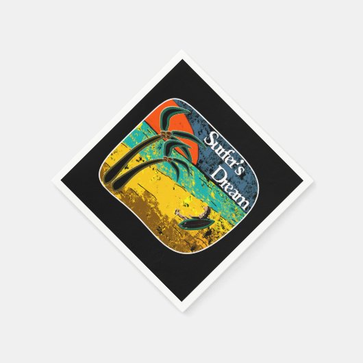 Een surferdroom servet (Hoek)