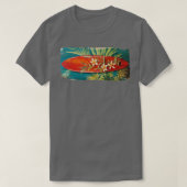 Een  surfplank t-shirt (Design voorkant)