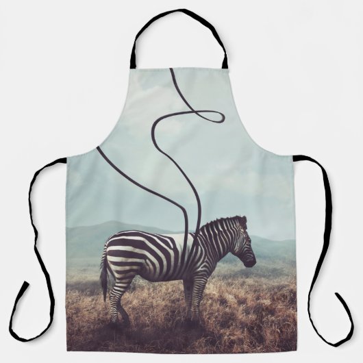 Een surrealistisch afbeelding van een zebra en twe schort (Voorkant)