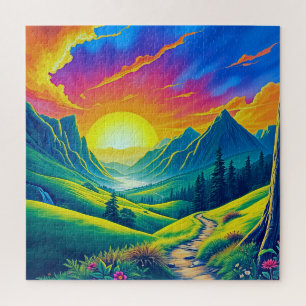 Een surrealistisch landschap legpuzzel
