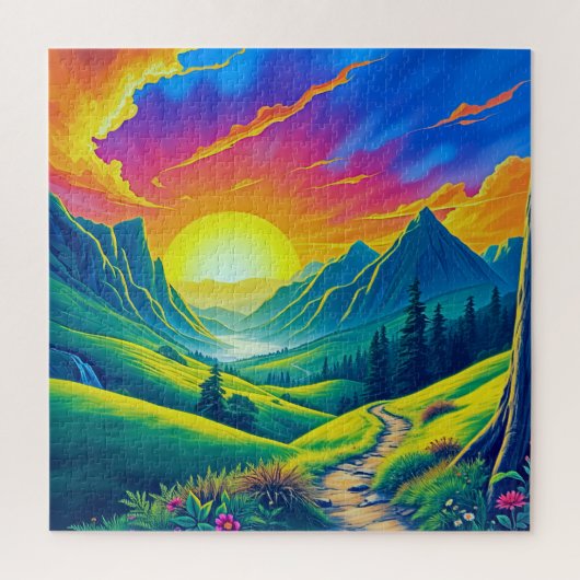 Een surrealistisch landschap legpuzzel (Verticaal)