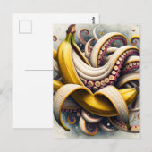 Een surrealistische banaan octopus briefkaart (Voorkant / Achterkant)