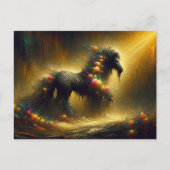 Een surrealistische florale Zebra Briefkaart (Voorkant)