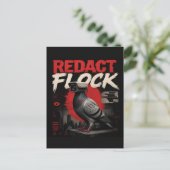 Een surreële bewakingscamera duif redactie kudde briefkaart (Staand voorkant)
