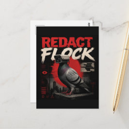 Een surreële bewakingscamera duif redactie kudde briefkaart