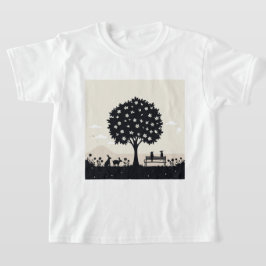 Een surreële en kalme scène in de natuur t-shirt
