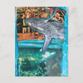 Een surreële walvis in de duikbar briefkaart (Voorkant)