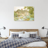 Een Surrey Cottage Canvas Afdruk (Insitu (Slaapkamer))