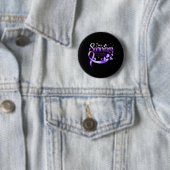 Een Survivor Fibromyalgie Bewustzijn Vlinder 1 Ronde Button 5,7 Cm (In situ)