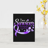 Een Survivor Fibromyalgie Bewustzijn Vlinder Kaart (Gele Bloem)