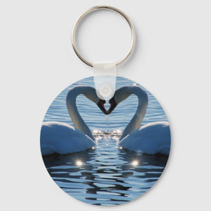 Een Swan Heart Kiss, Reflections of Love Sleutelhanger