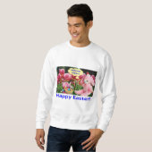 Een sweatshirt. Fijne Pasen. alpaca/konijn Trui (Voorkant volledig)