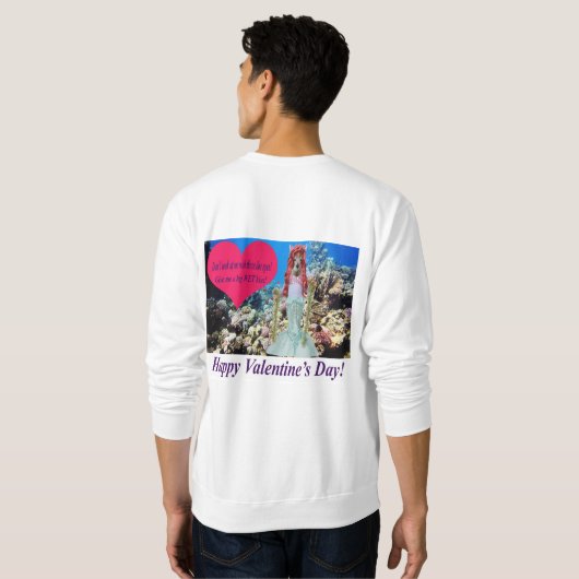 Een sweatshirt. Fijne Valentijnsdag. doe/merm Trui (Achterkant volledig)