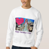 Een sweatshirt. Fijne Valentijnsdag. doe/merm Trui (Voorkant)