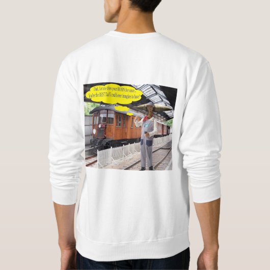 Een sweatshirt. Gelukkige Vaderdag. koe/gedrag Trui (Achterkant)