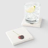 Eén Sweet Cherry coastercnm Stenen Onderzetter (Zijkant)