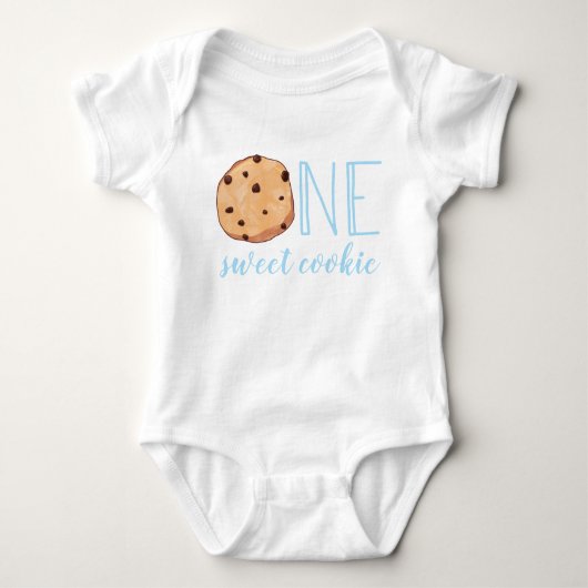 Een Sweet Cookie Blue Baby Bodysuit (Voorkant)