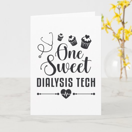 Eén Sweet Dialyse Tech Dialyse Technicia Gift Kaart (Gele Bloem)