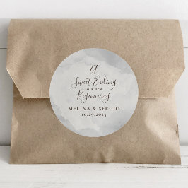 Een Sweet die eindigt op een nieuwe bruiloft Klass Ronde Sticker