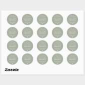 Een Sweet Ending Sage Green Wedding Favor Sticker (Vel)