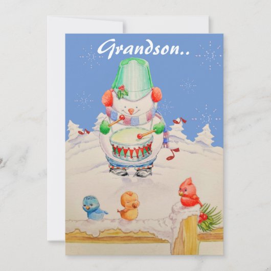 Een SWEET GRANDSONS CHRISTMAS KAART (Voorkant)