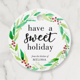 Een Sweet Holiday met kerstcadeautjes Bedankjes Labels