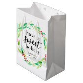 Een Sweet Holiday met kerstcadeautjes Medium Cadeauzakje (Voorkant Gekanteld)