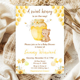 Een Sweet Honey Beer Baby shower Kaart