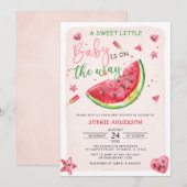 Een Sweet Little Baby Watermelon Baby shower Kaart (Voorkant / Achterkant)