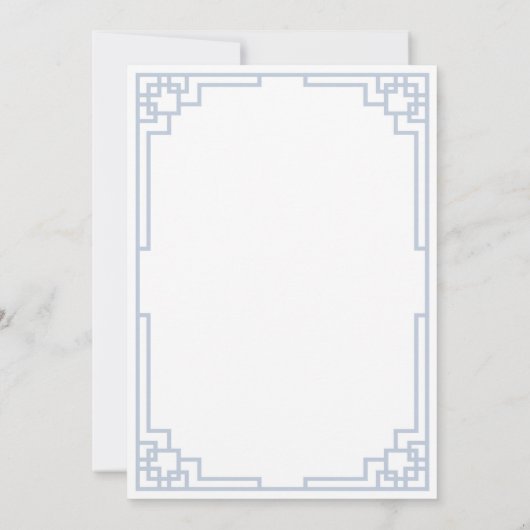 Een Sweet Little Baby Winter Chinoiserie Baby show Kaart (Achterkant)