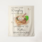 Een Sweet Little Dumpling Kwai Baby shower achterg Wandkleed (Voorkant)