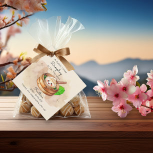 Een Sweet Little Dumpling Kwai Theme Baby shower Bedankjes Labels