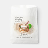 Een Sweet Little Dumpling Kwai Theme Baby shower Bedankzakje (Voorkant)