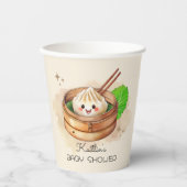 Een Sweet Little Dumpling Kwai Theme Baby shower Papieren Bekers (Voorkant)