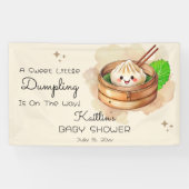 Een Sweet Little Dumpling Kwai Theme Baby shower Spandoek (Horizontaal)