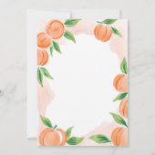 Een Sweet Little Peach Baby shower Greenery Floral Kaart (Achterkant)