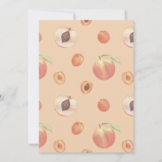 Een Sweet Little Peach Baby shower Kaart (Achterkant)