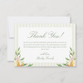 Een Sweet Little Pear Baby shower Pastel Green Bedankkaart (Voorkant)