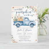 Een Sweet Little Pumpkin Autumn Herfst Baby shower Kaart (Staand voorkant)