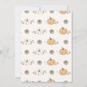 Een Sweet Little Pumpkin Autumn Herfst Baby shower Kaart (Achterkant)