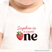 Een Sweet One Strawberry Girl 1e verjaardag Romper
