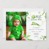 Een Sweet Pea eerste verjaardagsfeestje Kaart (Voorkant)