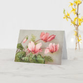 Een Sweet Pea Happy Birthday Kaart (Gele Bloem)