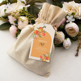 Een Sweet Peach 1e verjaardag cadeau Label Cadeaulabel